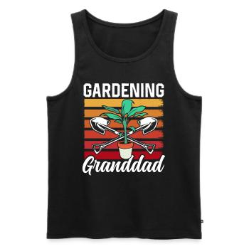 Jardinage Grand-père Jardin Grand-père Jardinier - Débardeur bio Premium Homme - noir - Devant - Michal (187cm)