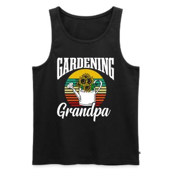 Jardinage Grand-père Grand-père Jardinier Jardin - Débardeur bio Premium Homme - noir - Devant - Michal (187cm)