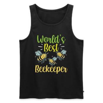 Der Beste Imker Der Welt Biene Imkerei Imkern - Männer Premium Bio Tank Top - Schwarz - Vorne - AI Model Male 178 light (178cm)