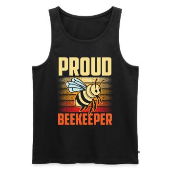 Proud Beekeeper Beekeeping Beekeeping Honey Bee - Men's Premium Organic Tank Top - black - Front - Michal (187cm)