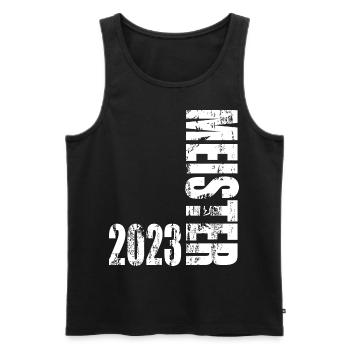 Abschluss Meister 2023 Vintage Design - Männer Premium Bio Tank Top - Schwarz - Vorne - Michal (187cm)