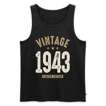 Vintage 1943 - 79th Birthday Retro Classic - Men's Premium Organic Tank Top - black - Front - Michal (187cm)