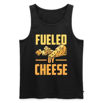 Driven by cheese sweet lovers love - Men's Premium Organic Tank Top - black - Front - Michal (187cm)