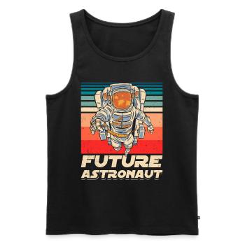 Fusée spatiale d’astronomie des futurs astronautes - Débardeur bio Premium Homme - noir - Devant - Michal (187cm)