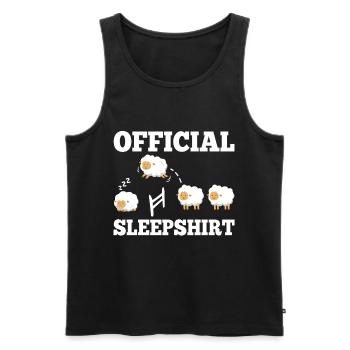 Official sleepshirt Sheep - Männer Premium Bio Tank Top - Schwarz - Vorne - Michal (187cm)