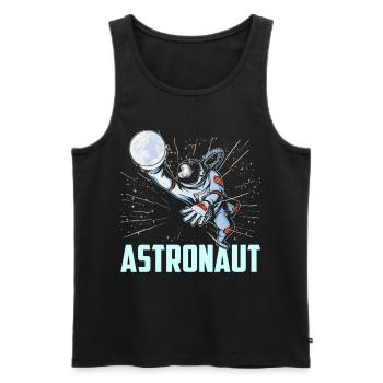 Astronaute Space Astronomy Rocket Planets - Débardeur bio Premium Homme - noir - Devant - Michal (187cm)