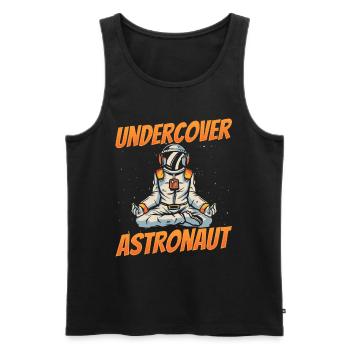 Espace d’astronomie de fusée d’astronaute sous couverture - Débardeur bio Premium Homme - noir - Devant - Michal (187cm)