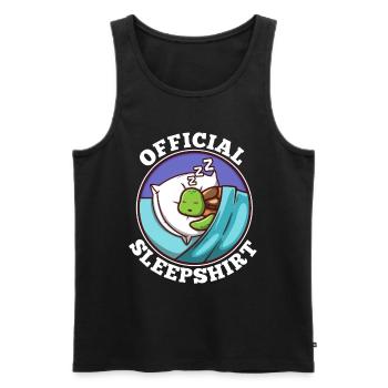 Official sleepshirt Turtle - Men's Premium Organic Tank Top - black - Front - AI Model Male 178 light (178cm)