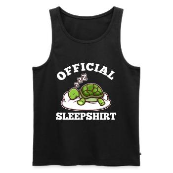 Official sleepshirt Turtle - Men's Premium Organic Tank Top - black - Front - AI Model Male 178 light (178cm)