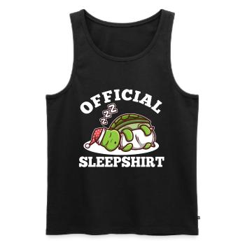 Official sleepshirt Turtle - Men's Premium Organic Tank Top - black - Front - AI Model Male 178 light (178cm)