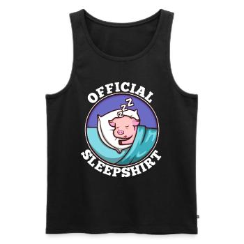 Official sleepshirt Pig - Männer Premium Bio Tank Top - Schwarz - Vorne - Michal (187cm)