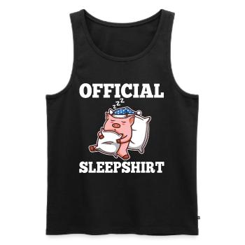 Official sleepshirt Pig - Männer Premium Bio Tank Top - Schwarz - Vorne - Michal (187cm)