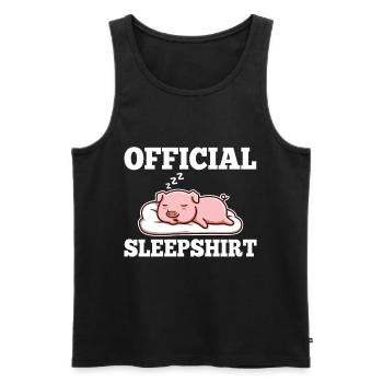 Official sleepshirt Pig - Männer Premium Bio Tank Top - Schwarz - Vorne - Michal (187cm)