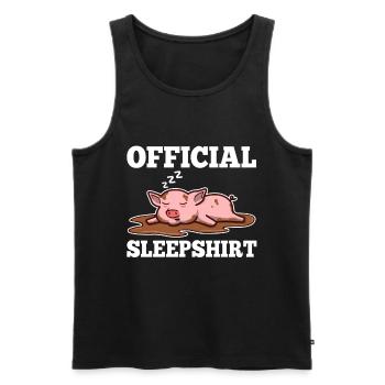 Official sleepshirt Pig - Männer Premium Bio Tank Top - Schwarz - Vorne - Michal (187cm)