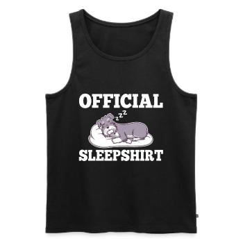 Chemise de nuit officielle Schnauzer - Débardeur bio Premium Homme - noir - Devant - Michal (187cm)
