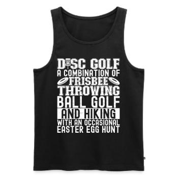 Disc Golf Disc Golfer - Men's Premium Organic Tank Top - black - Front - AI Model Male 178 light (178cm)