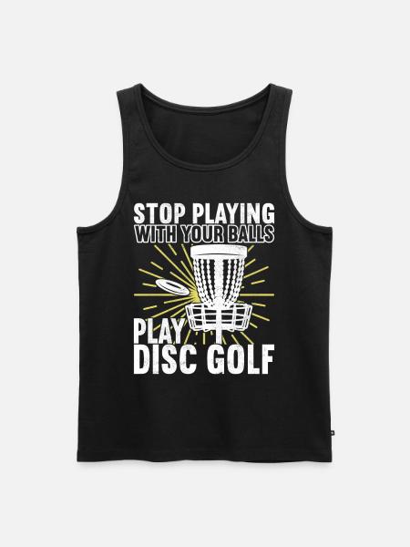 Disc Golf Disc Golfer - Men's Premium Organic Tank Top - black
