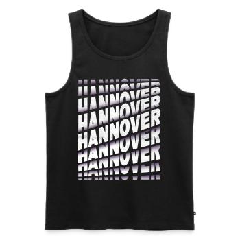 Hanover Allemagne City Font Skyline Accueil - Débardeur bio Premium Homme - noir - Devant - Michal (187cm)
