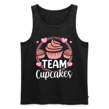 Team Cupcakes Lovers Cupcake Food Sweet - Men's Premium Organic Tank Top - black - Front - AI Model Male 178 light (178cm)