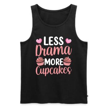 Less Drama More Cupcakes Sweet Lovers Cupcake - Men's Premium Organic Tank Top - black - Front - Michal (187cm)