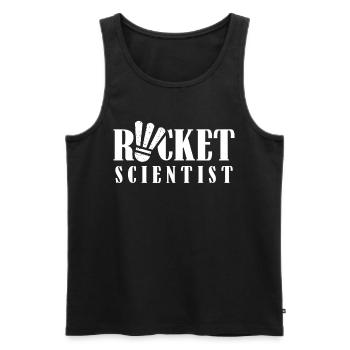 Schläger Wissenschaftler Racket Scientist - Männer Premium Bio Tank Top - Schwarz - Vorne - AI Model Male 178 light (178cm)