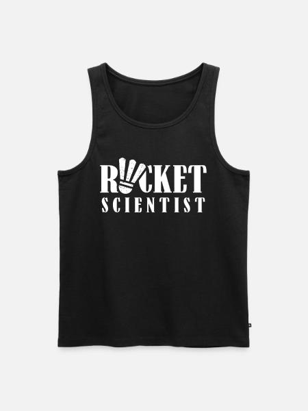 Thug Scientist Racket Scientist - Men's Premium Organic Tank Top - black