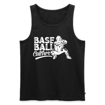 Baseball Catcher Baseball Catcher Hobby Player - Men's Premium Organic Tank Top - black - Front - AI Model Male 178 light (178cm)