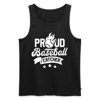 Proud Baseball Catcher Baseball Catcher Player - Men's Premium Organic Tank Top - black - Front - AI Model Male 178 light (178cm)