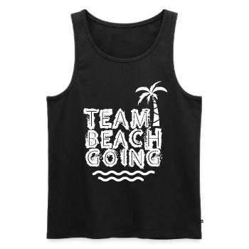 Team Beachgoing Strand Strandgänger Strandurlaub - Männer Premium Bio Tank Top - Schwarz - Vorne - Michal (187cm)