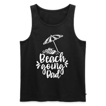 Beach visit Father Beach Beach Beach holiday - Men's Premium Organic Tank Top - black - Front - AI Model Male 178 light (178cm)