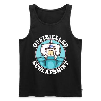 Offizielles schlafshirt Schaf - Männer Premium Bio Tank Top - Schwarz - Vorne - Michal (187cm)