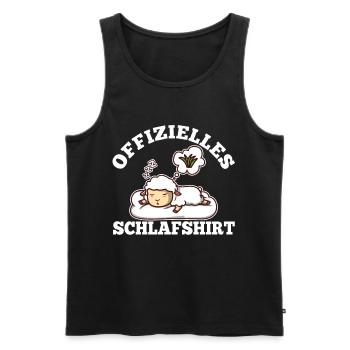 Offizielles schlafshirt Schaf - Männer Premium Bio Tank Top - Schwarz - Vorne - Michal (187cm)