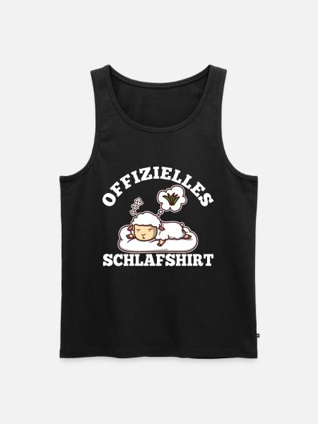 Offizielles schlafshirt Schaf - Männer Premium Bio Tank Top - Schwarz