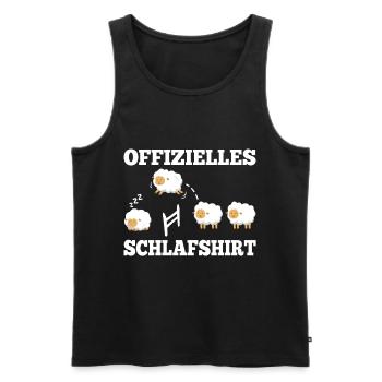 Offizielles schlafshirt Schaf - Männer Premium Bio Tank Top - Schwarz - Vorne - Michal (187cm)