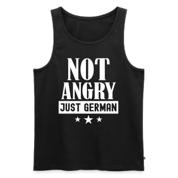 Not angry only German Germany's voice - Men's Premium Organic Tank Top - black - Front - Michal (187cm)