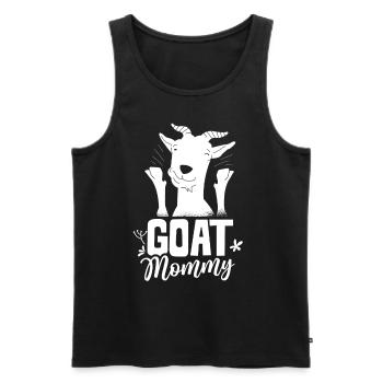 Chèvres Mama Chèvre Domestique Animal Chèvre Chèvres Amoureux - Débardeur bio Premium Homme - noir - Devant - Michal (187cm)