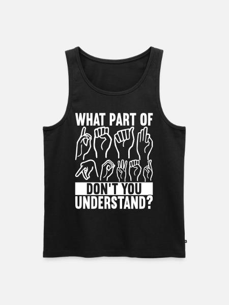 Deaf Deaf Mute Deaf - Men's Premium Organic Tank Top - black