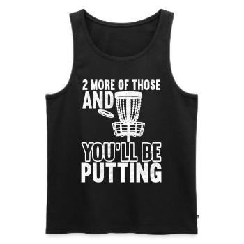 Disc Golf Disc Golfer - Men's Premium Organic Tank Top - black - Front - Michal (187cm)