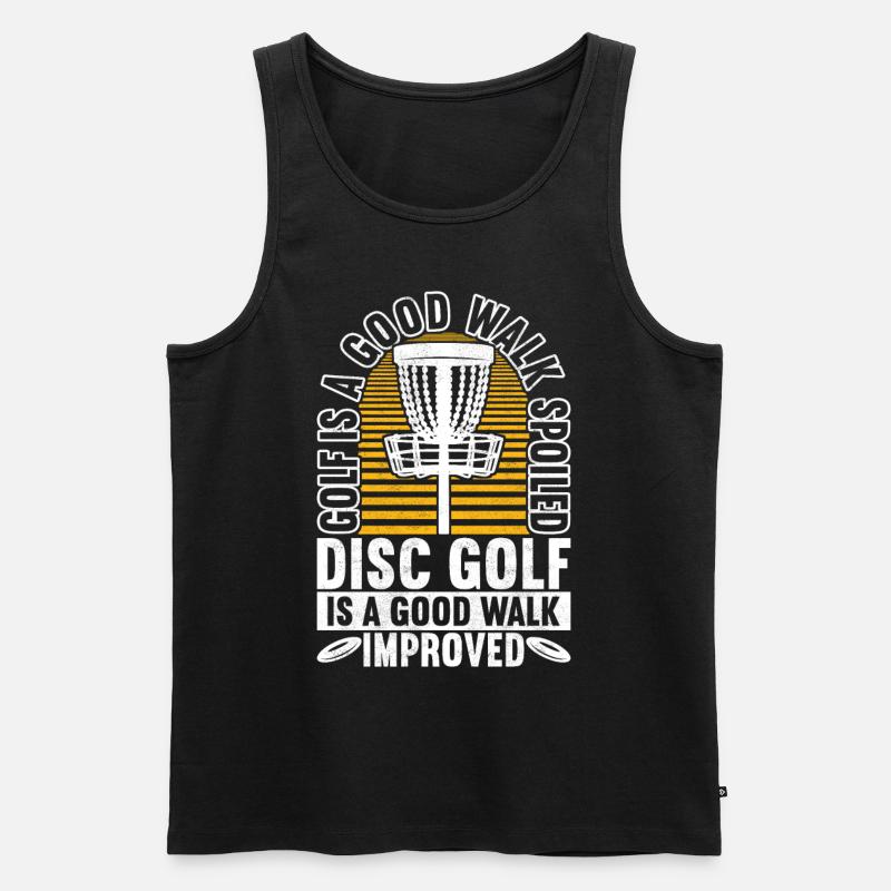Disc Golf Disc Golfer - Men's Premium Organic Tank Top - black