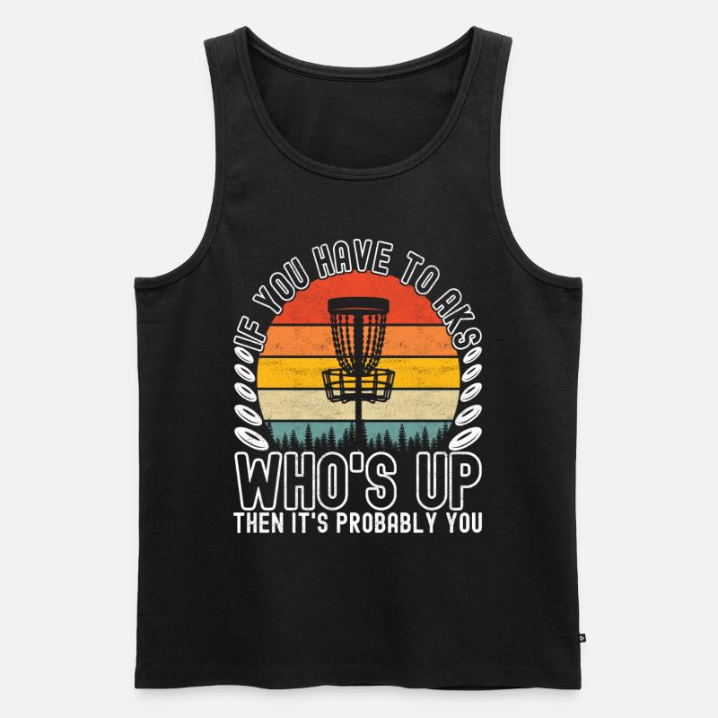 Disc Golf Disc Golfer - Men's Premium Organic Tank Top - black