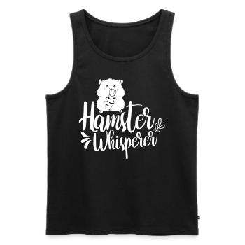 Hamster Whisperer Cute Pet Owner - Men's Premium Organic Tank Top - black - Front - AI Model Male 178 light (178cm)