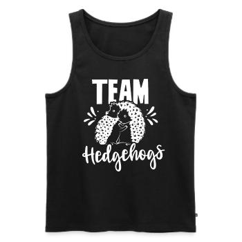 Team Hedgehog Mignon Pet Dictons - Débardeur bio Premium Homme - noir - Devant - Michal (187cm)