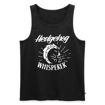 Hérisson Whisperer Dictons Pet Cute - Débardeur bio Premium Homme - noir - Devant - Michal (187cm)
