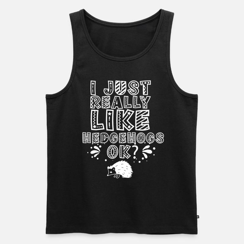 Ich Mag Igel Einfach Sehr Sprüche Süß Haustier - Männer Premium Bio Tank Top - Schwarz