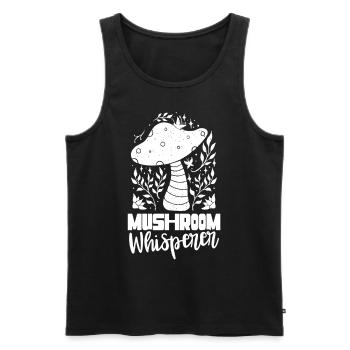 Mushroom Whisperer Mushroom Mushroom Picker - Men's Premium Organic Tank Top - black - Front - AI Model Male 178 light (178cm)