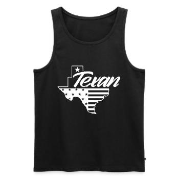 Texaner Texanisch Texas Stolz Sprüche - Männer Premium Bio Tank Top - Schwarz - Vorne - AI Model Male 178 light (178cm)