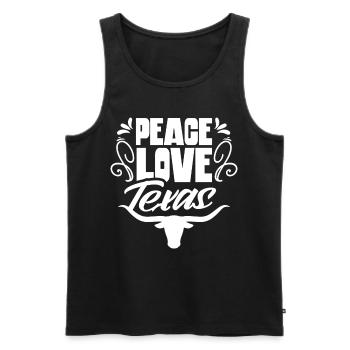 Frieden Liebe Texas Texanisch Stolz Texaner - Männer Premium Bio Tank Top - Schwarz - Vorne - AI Model Male 178 light (178cm)