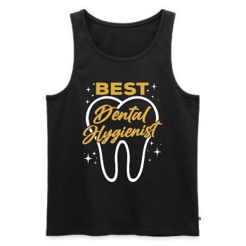 Meilleur hygiéniste dentaire dentiste en hygiène dentaire - Débardeur bio Premium Homme - noir - Devant - Michal (187cm)