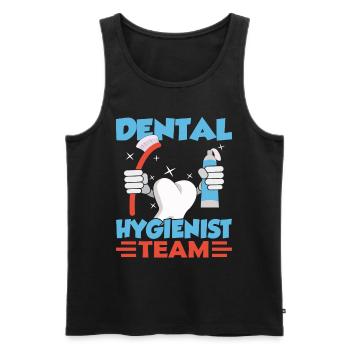 Équipe d’hygiéniste dentaire dentiste d’hygiène dentaire - Débardeur bio Premium Homme - noir - Devant - Michal (187cm)