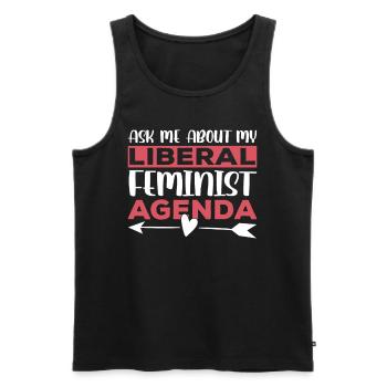 Liberal Feminist Agenda Feminism Feminist - Men's Premium Organic Tank Top - black - Front - AI Model Male 178 light (178cm)